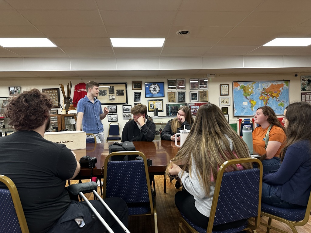 BTHS Academy students at the Bethel Historical Society Museum shooting video for a special project