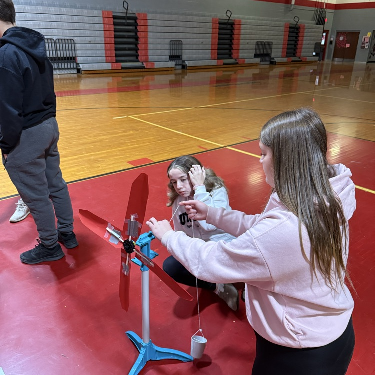 Students are getting creative, building and testing wind turbines as part of their wind energy project!