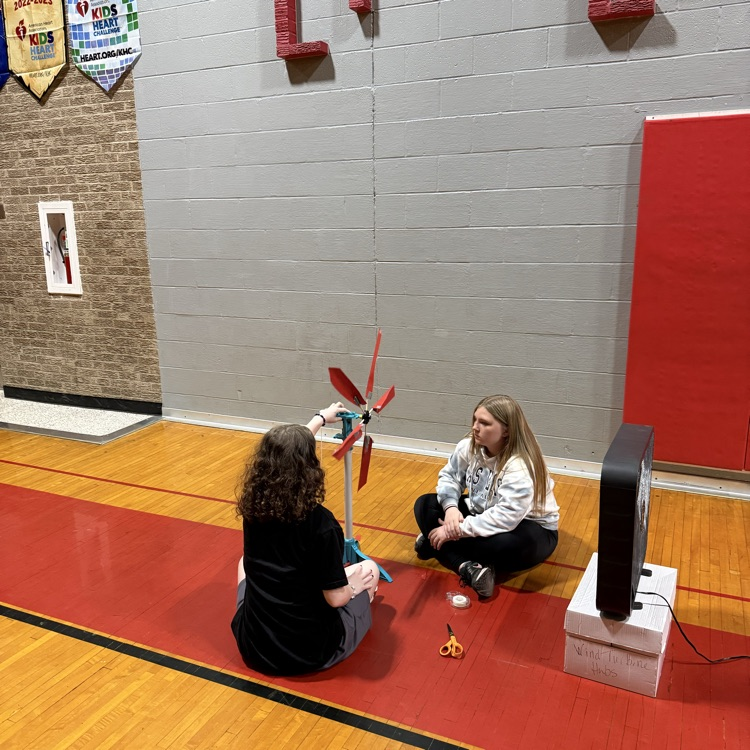 Students are getting creative, building and testing wind turbines as part of their wind energy project!