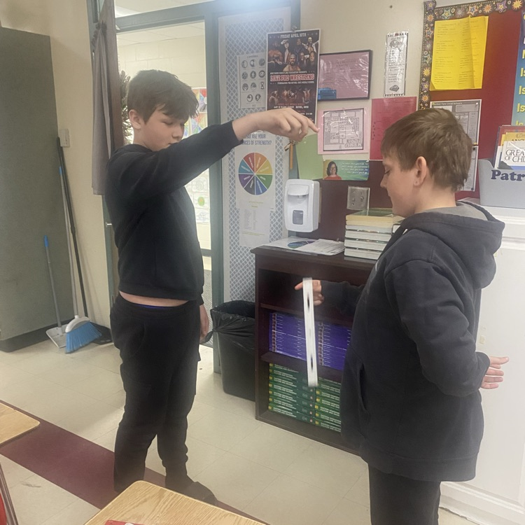 Students in Mrs. Patrick’s science class are learning about the brain and nervous system. They did an activity called the “Ruler drop test” to see their response/reflex time.