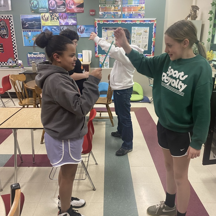 Students in Mrs. Patrick’s science class are learning about the brain and nervous system. They did an activity called the “Ruler drop test” to see their response/reflex time.
