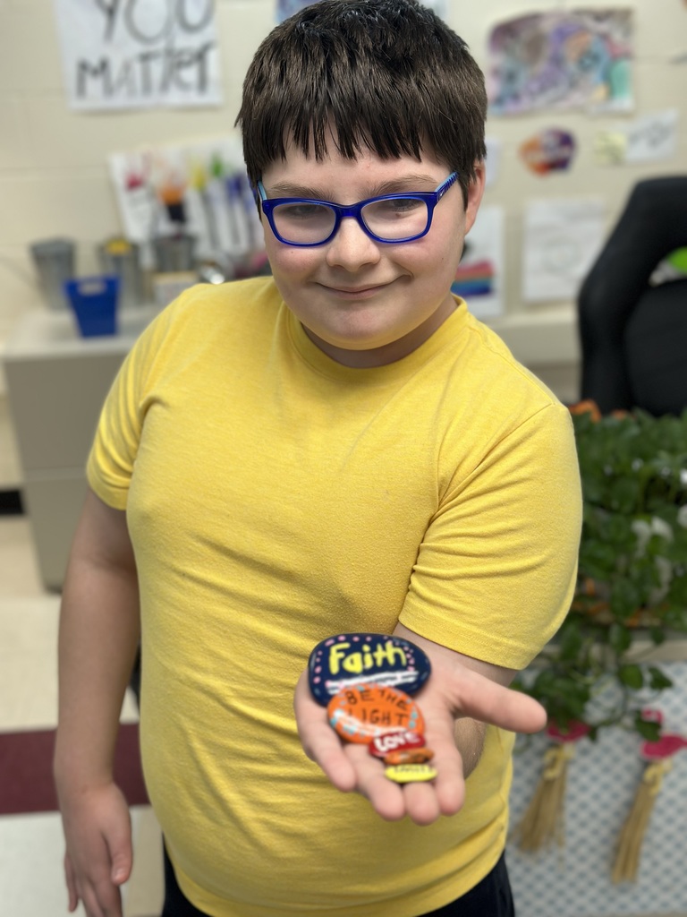 As part of their KINDNESS CHALLENGE while reading The Ultimate Gift, students painted kindness rocks to hide around the Burke Park and walking path in Bethel. 