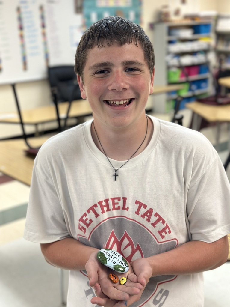 As part of their KINDNESS CHALLENGE while reading The Ultimate Gift, students painted kindness rocks to hide around the Burke Park and walking path in Bethel. 