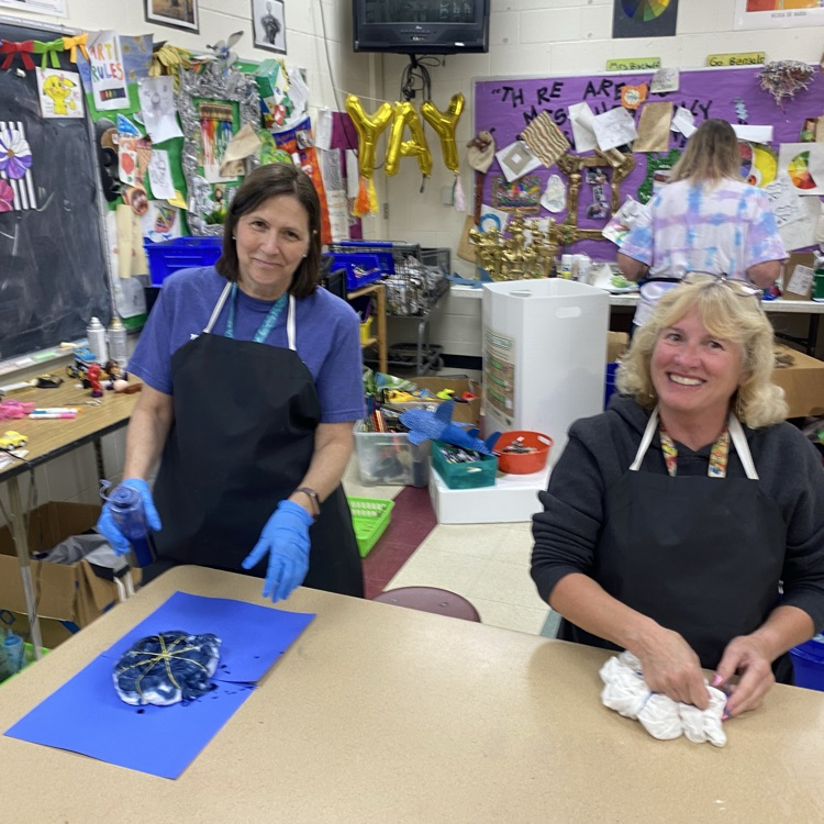 Staff and students tie dyed their t-shirts this week for anticipation of the Tiger Games in 2 weeks!