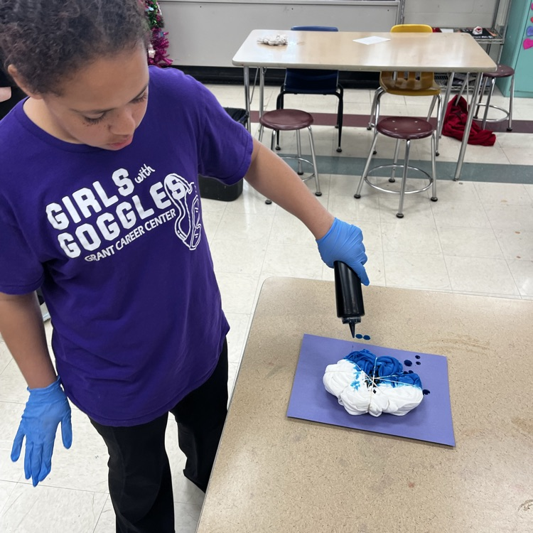 Staff and students tie dyed their t-shirts this week for anticipation of the Tiger Games in 2 weeks!