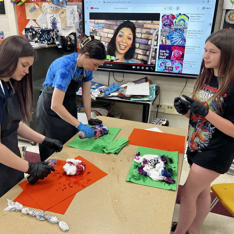 Staff and students tie dyed their t-shirts this week for anticipation of the Tiger Games in 2 weeks!