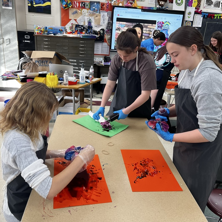 Staff and students tie dyed their t-shirts this week for anticipation of the Tiger Games in 2 weeks!