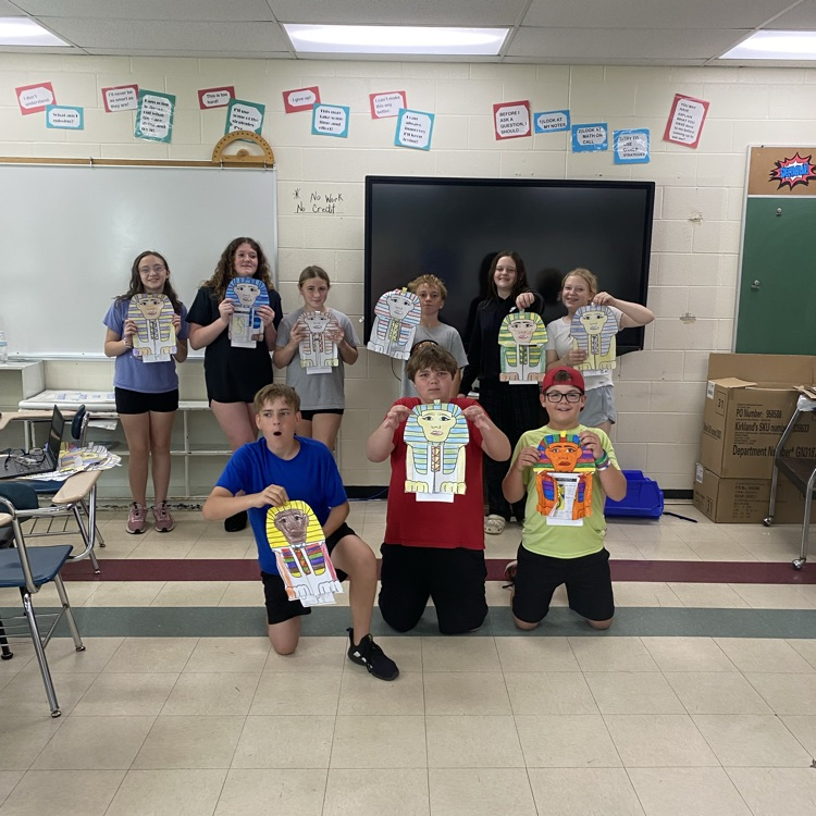 Students in Mrs. Patrick’s class completed a project on Egypt. 