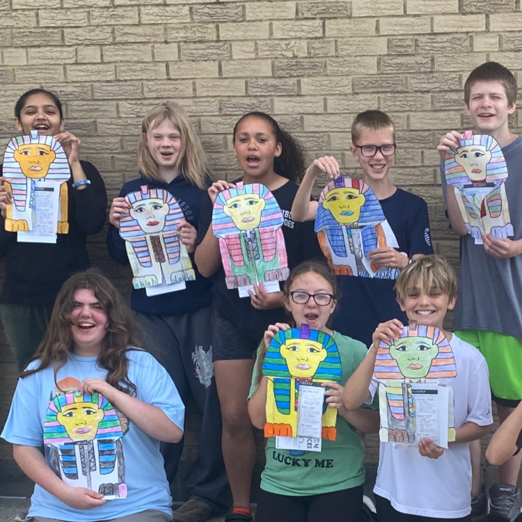 Students in Mrs. Patrick’s class completed a project on Egypt. 