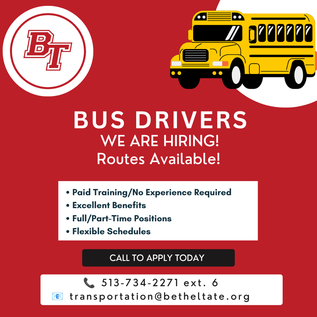 Graphic advertising bus driver positions open