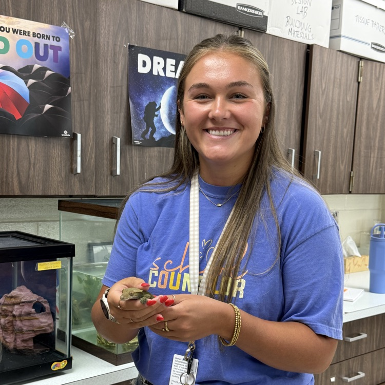 Ms. Speeg holding the snake
