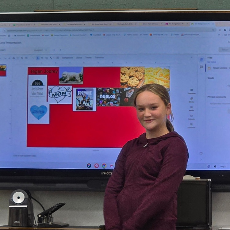 5th graders in Career Exploration bravely introduced themselves to their class with a Ten Things I Love presentation. 
