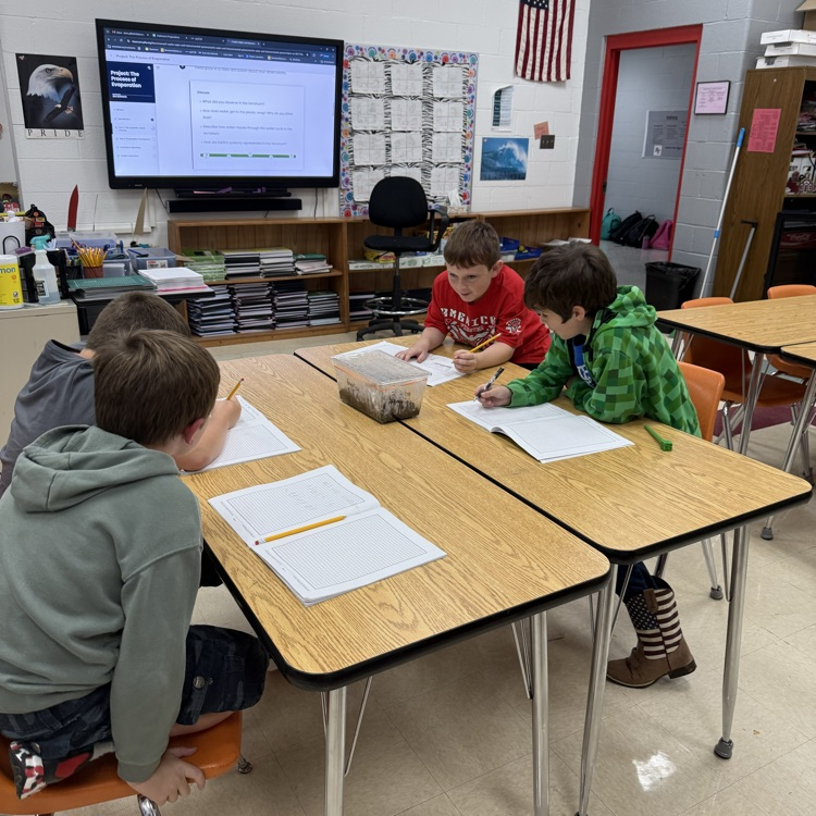 Students are learning about Earth’s water and interconnected systems by building terrariums that contain all four of Earth’s systems. 