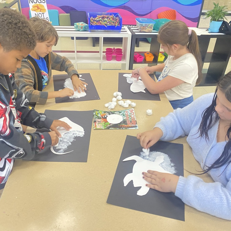 5th Grade Art students working on the beginning steps of their painted sea creatures. Can’t wait to see the final product!