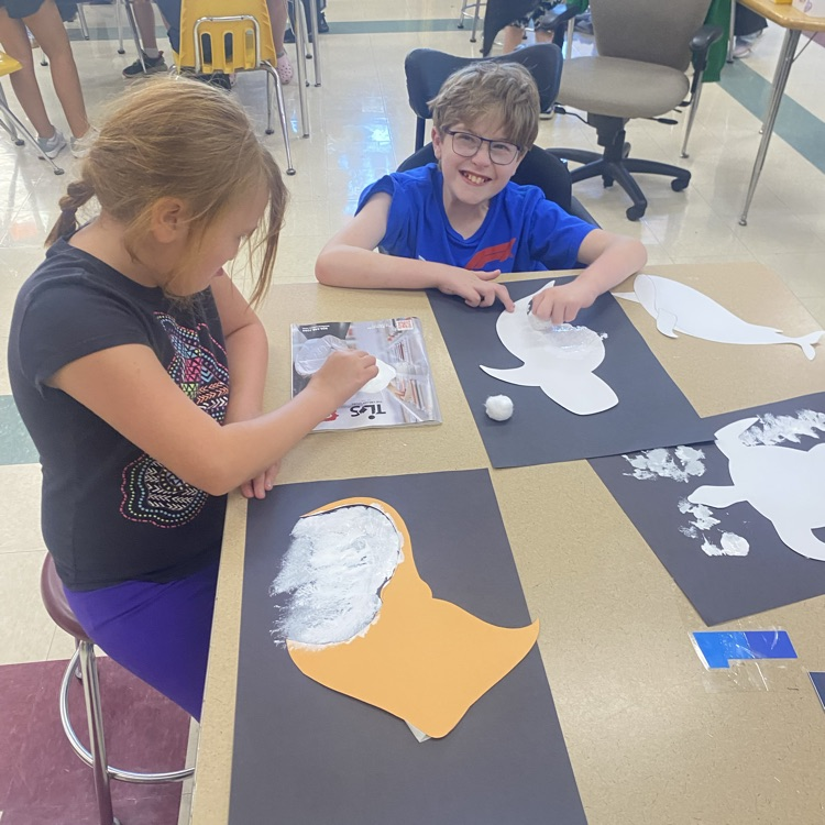5th Grade Art students working on the beginning steps of their painted sea creatures. Can’t wait to see the final product!