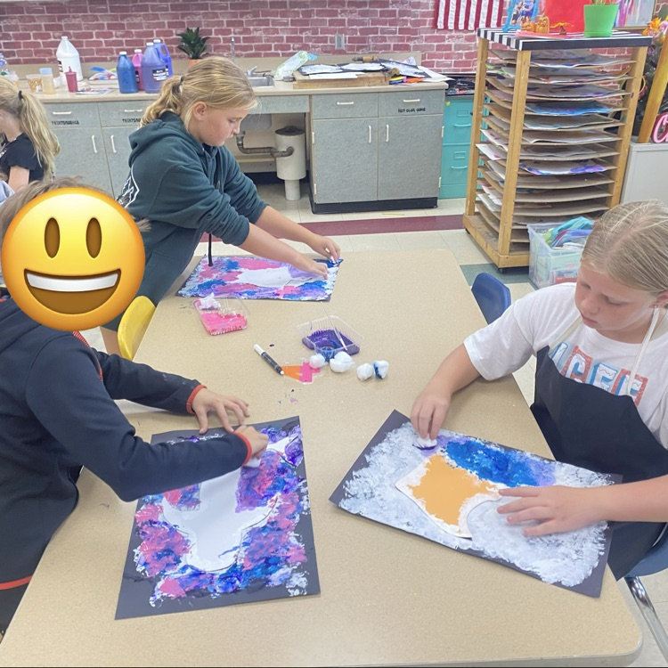 5th Grade Art students working on the beginning steps of their painted sea creatures. Can’t wait to see the final product!
