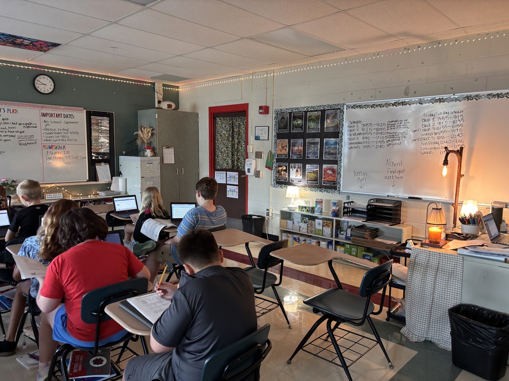 Working very hard on their first science test!