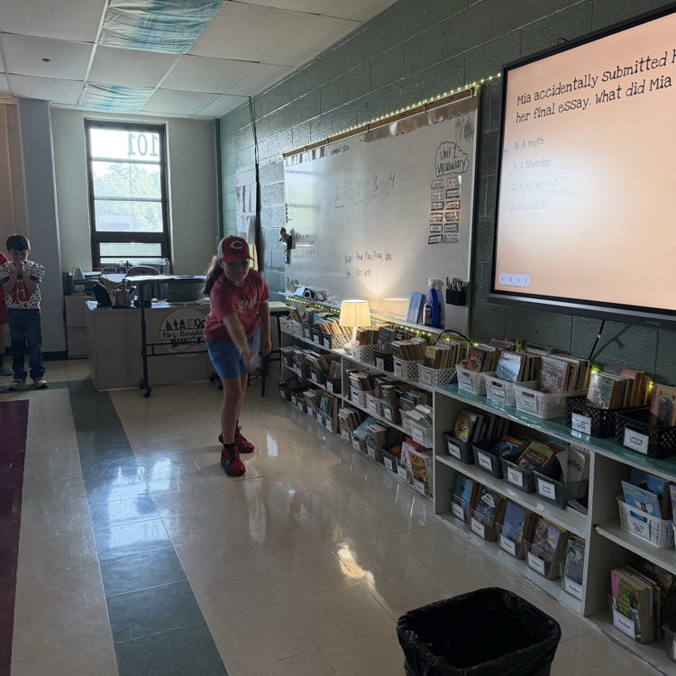 #2 We wrapped up our learning with a little Trashketball! Students worked together to review important vocabulary words and recent ELA topics while having some friendly competition.