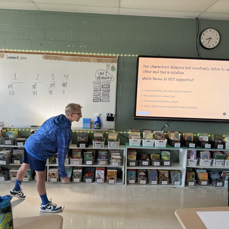 #2 We wrapped up our learning with a little Trashketball! Students worked together to review important vocabulary words and recent ELA topics while having some friendly competition.