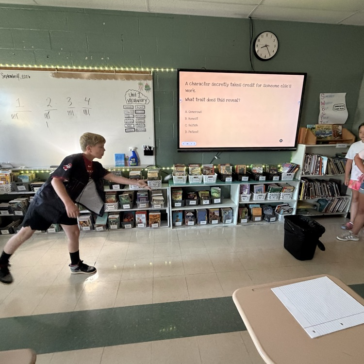 #2 We wrapped up our learning with a little Trashketball! Students worked together to review important vocabulary words and recent ELA topics while having some friendly competition.