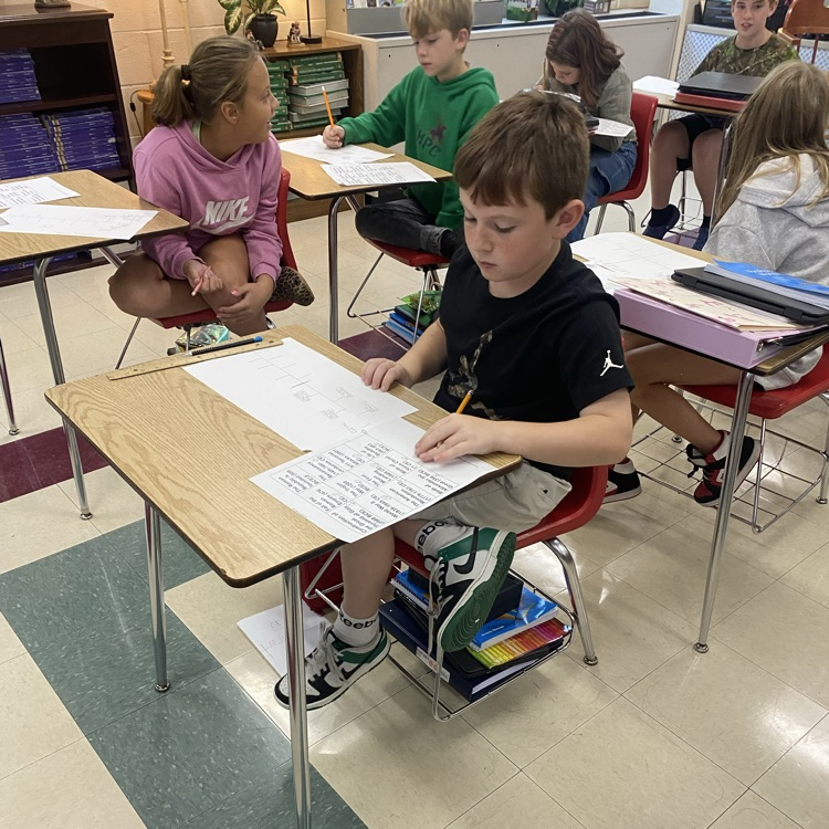 Students in Mrs. Patrick’s classroom read and created timelines with BCE and CE.