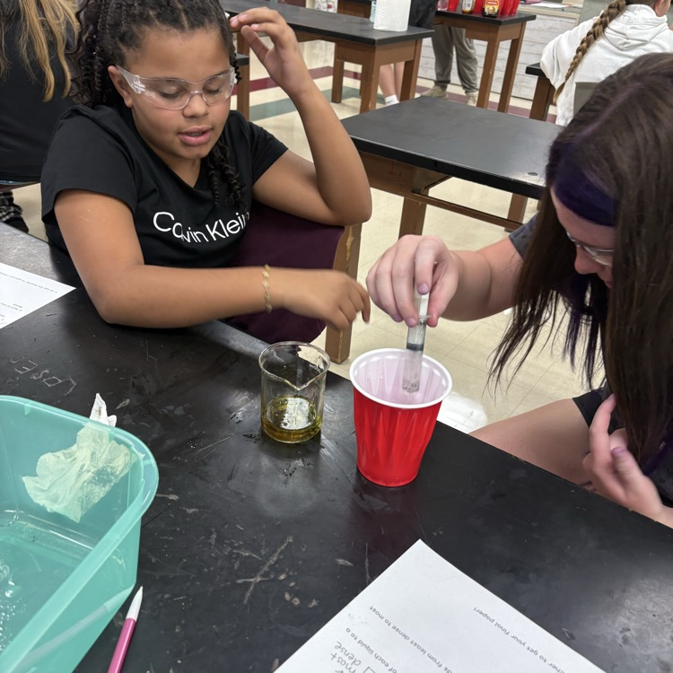 🧪 Density Lab in 7th grade science! They predicted, poured, layered, and calculated their way to figuring out which liquids were the most and least dense!