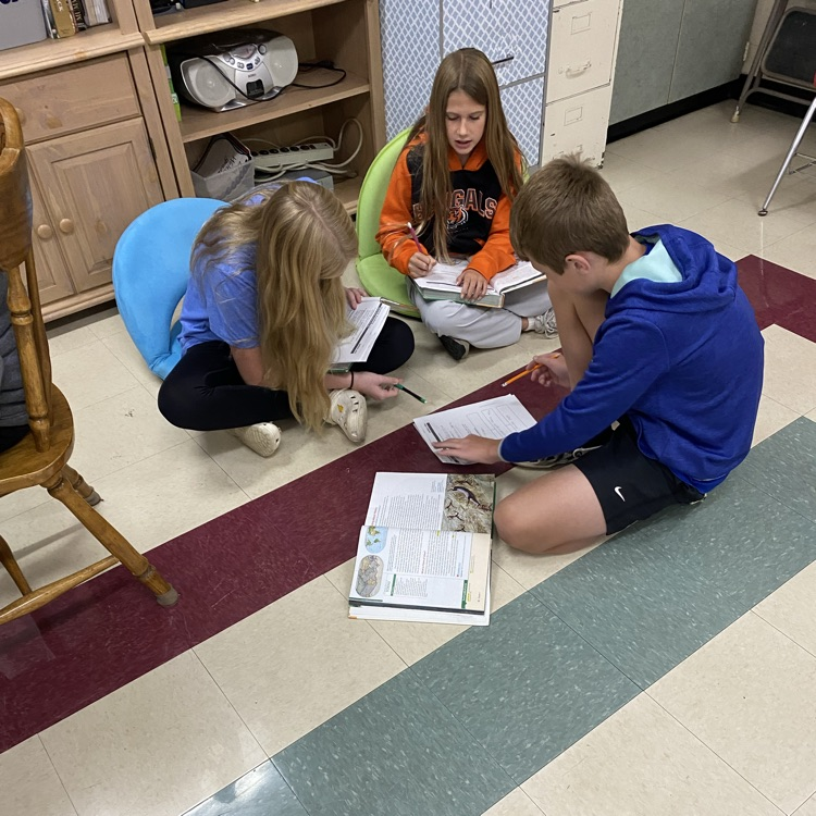Students in Mrs. Patrick’s class worked in small groups to complete a packet on primary, secondary, and reliable sources.