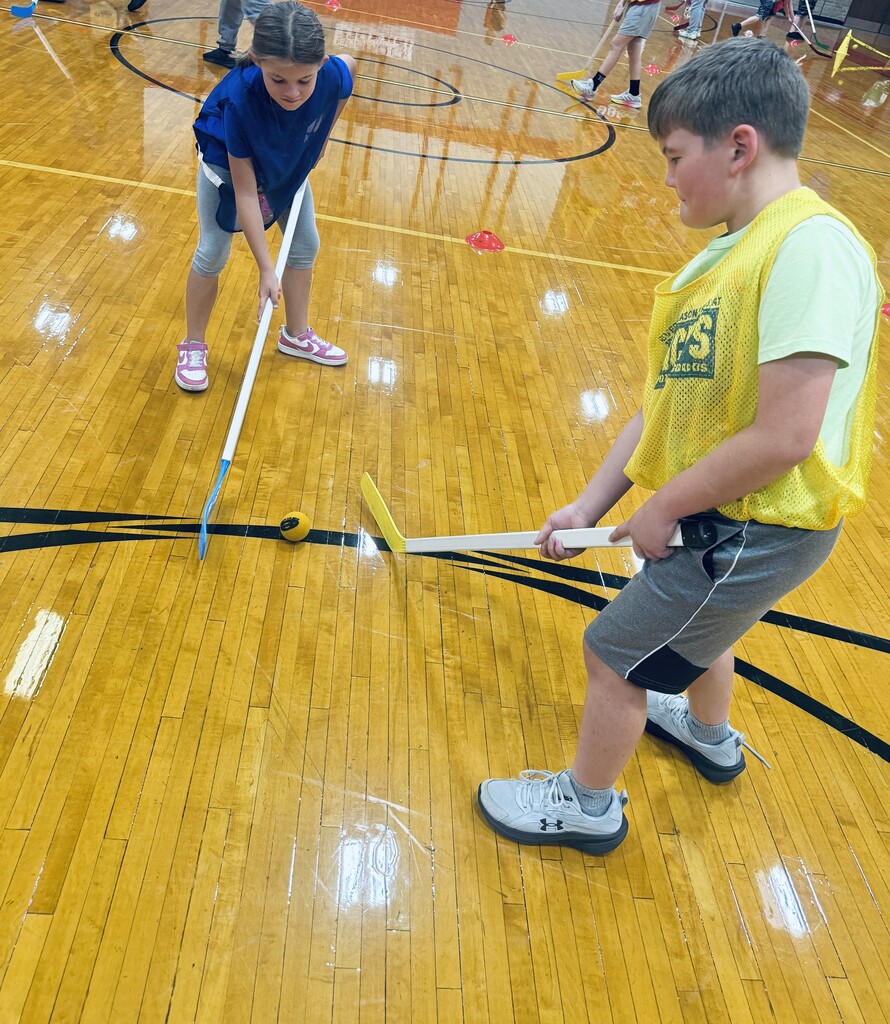Mrs. Frazier's 5th grade Physical Education classes just finished up their Hockey Unit. They did a great job, and all teeth are accounted for 😀