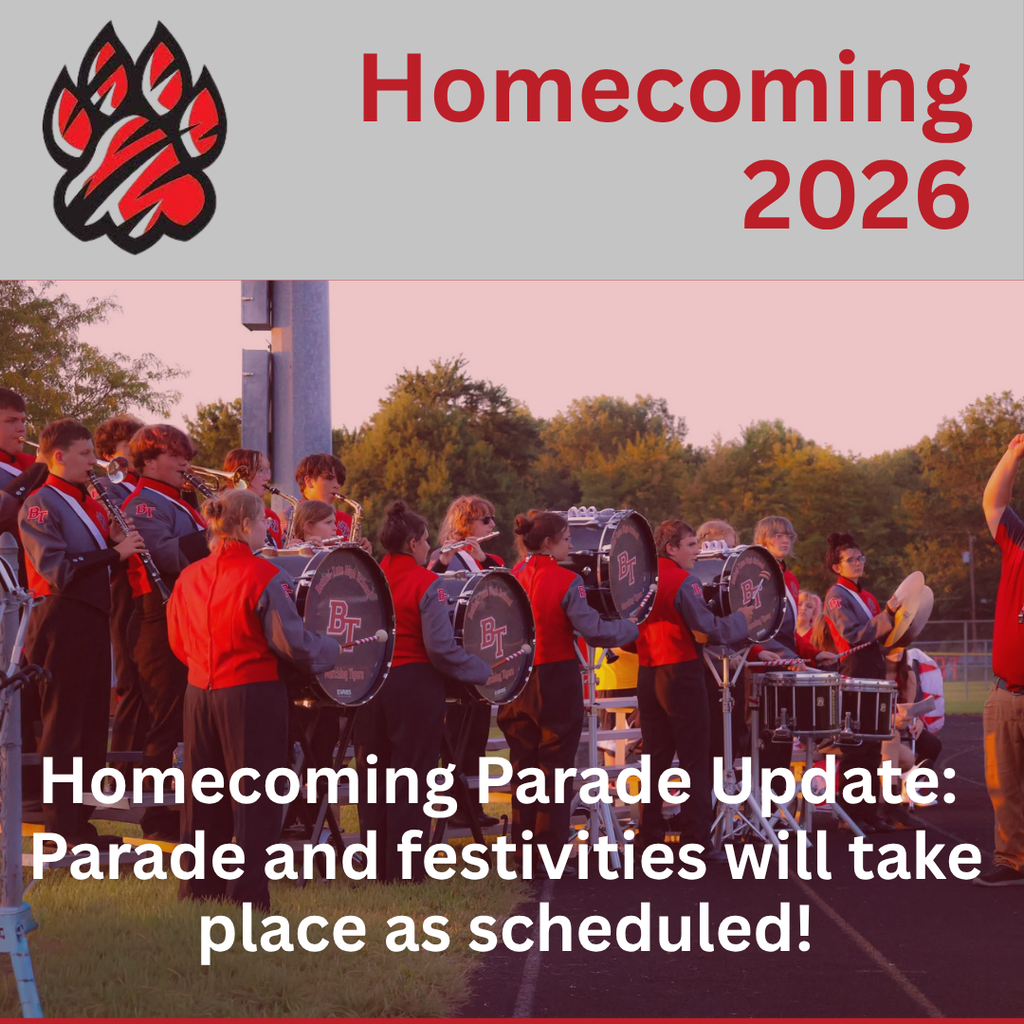 Hoco parade is on graphic announcement