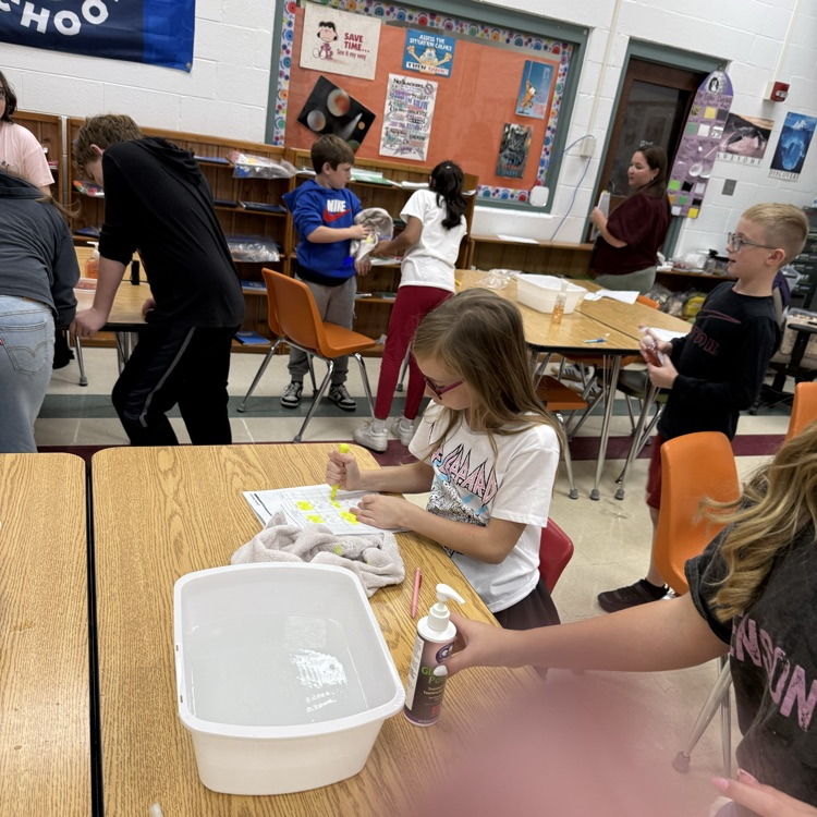 Our 5th graders had a blast exploring which soap and water temperature worked best to wash off the glitter bug lotion—the kind that glows under UV light! 