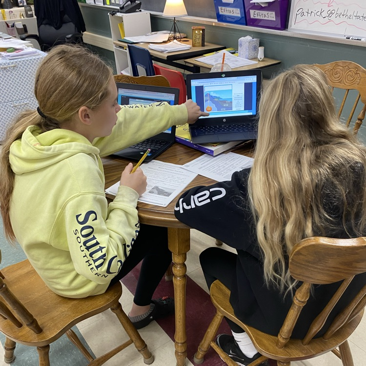 Students in Mrs. Patrick’s class worked with partners to complete a Gizmo on The Rock Cycle. 