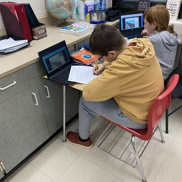 Students in Mrs. Patrick’s class worked with partners to complete a Gizmo on The Rock Cycle. 