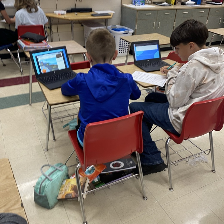 Students in Mrs. Patrick’s class worked with partners to complete a Gizmo on The Rock Cycle. 