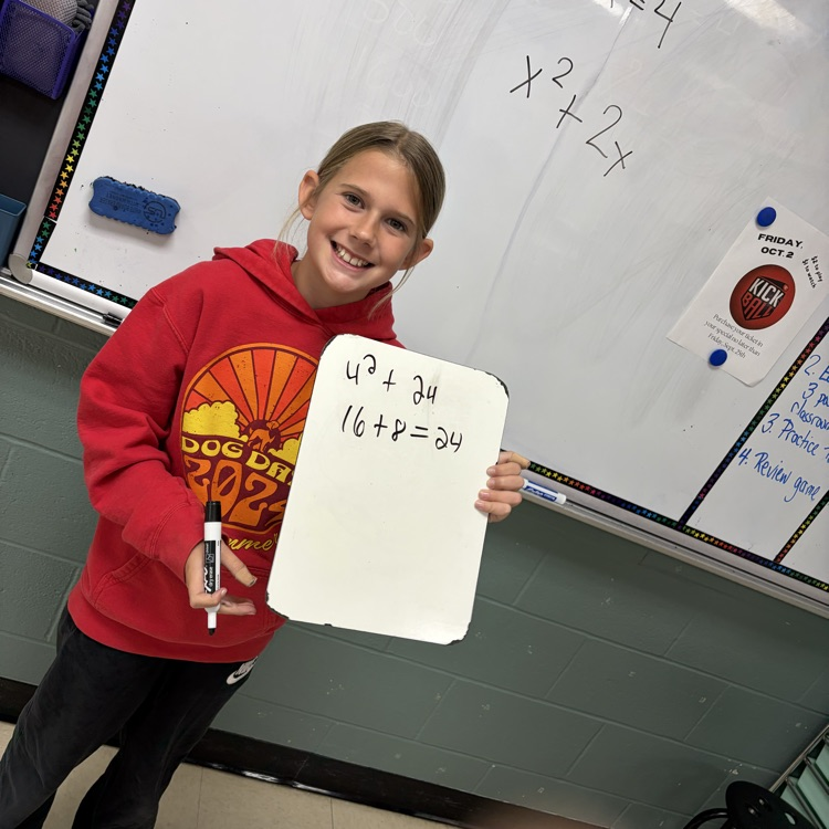 6th graders playing math jeopardy to review for their unit test 
