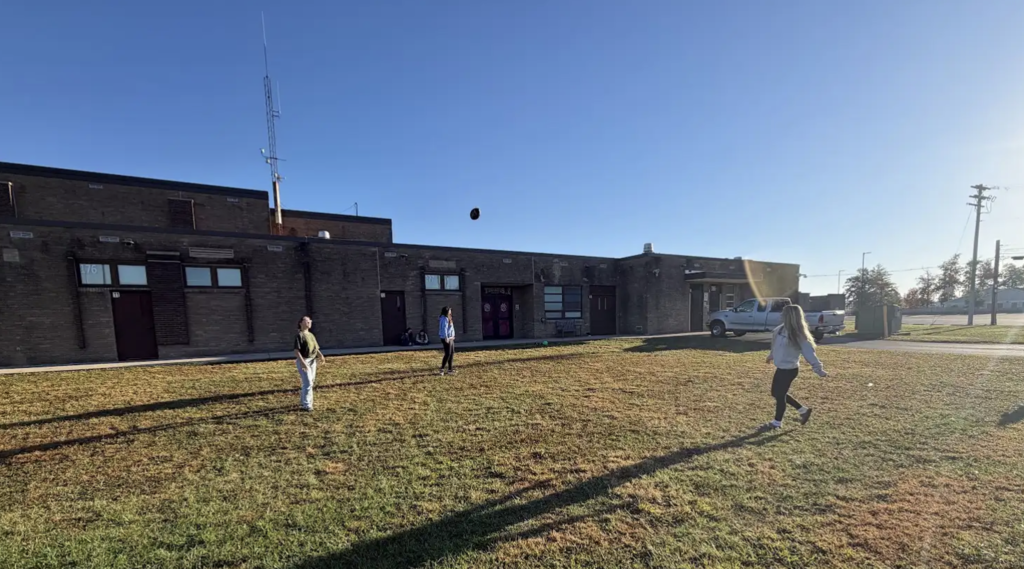 Students in Ms. Kincer’s homeroom are enjoying some outside time for winning Penny Wars for the 8th grade!