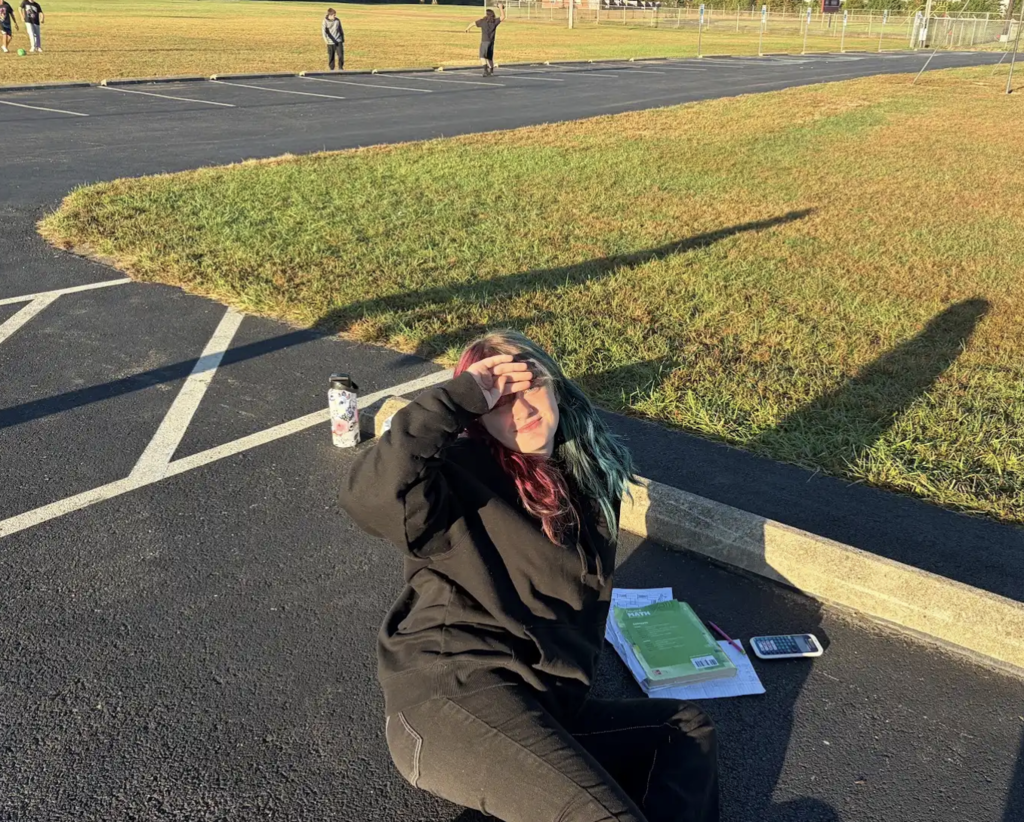 Students in Ms. Kincer’s homeroom are enjoying some outside time for winning Penny Wars for the 8th grade!