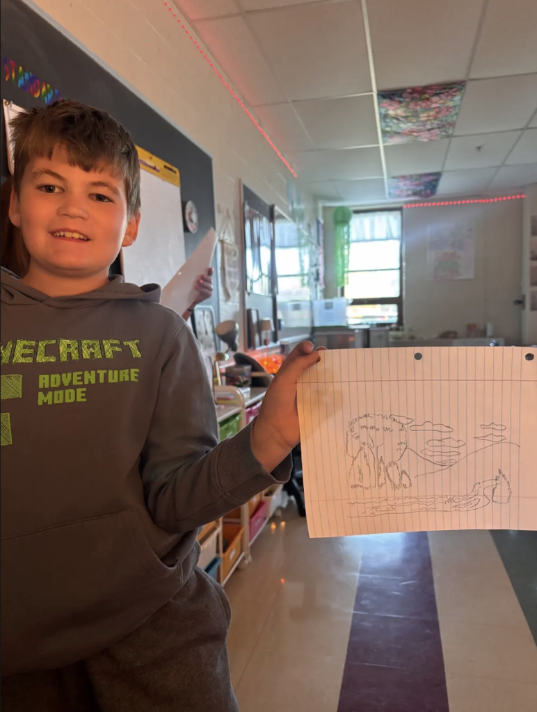 Our 5th grade class was working hard on their food webs in our ecosystem unit! 