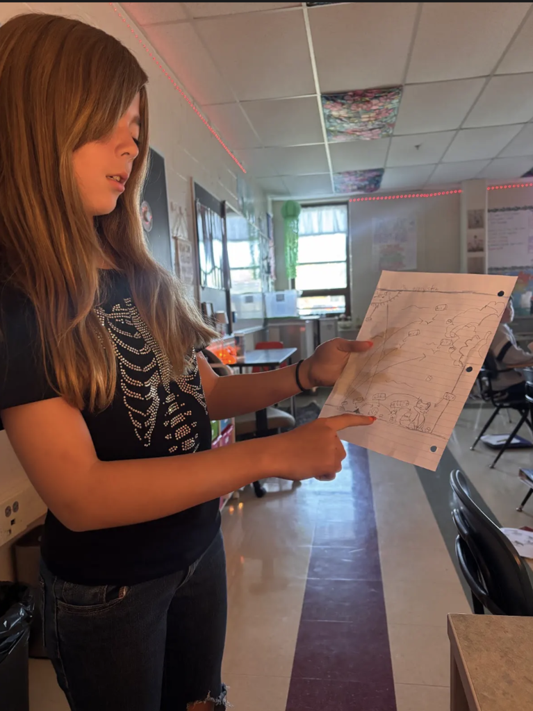 Our 5th grade class was working hard on their food webs in our ecosystem unit! 