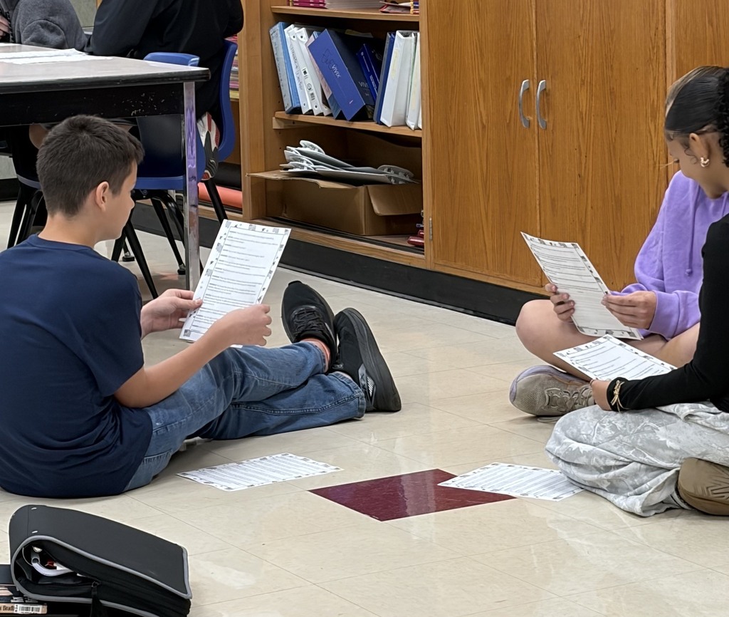 8th graders doing a Readers Theater in small groups about which of the 13 Colonies they would be best suited to to live in.
