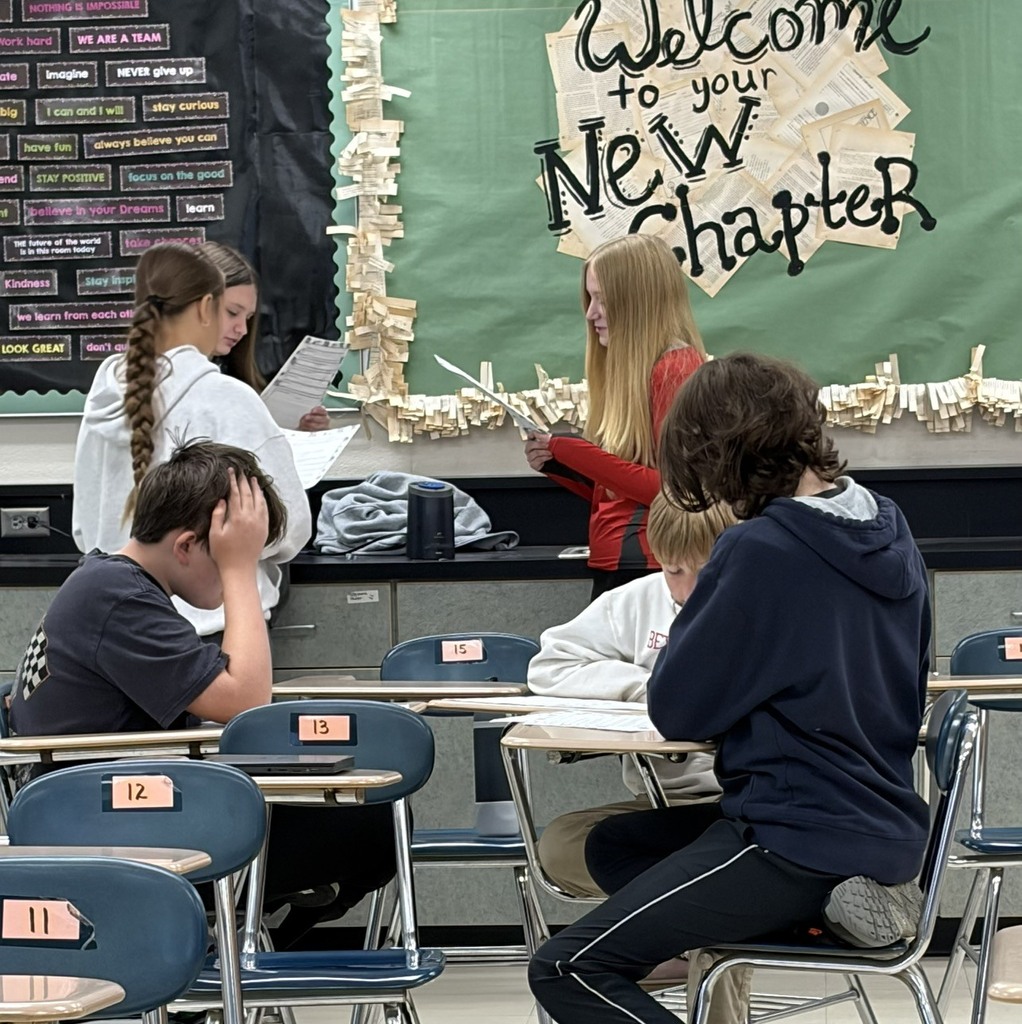 8th graders doing a Readers Theater in small groups about which of the 13 Colonies they would be best suited to to live in.