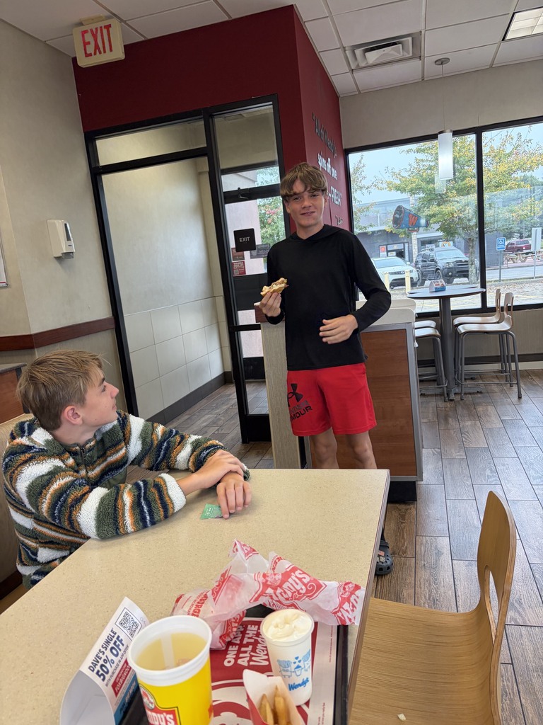 8th graders took a behavior reward trip to Wendy's for first quarter!