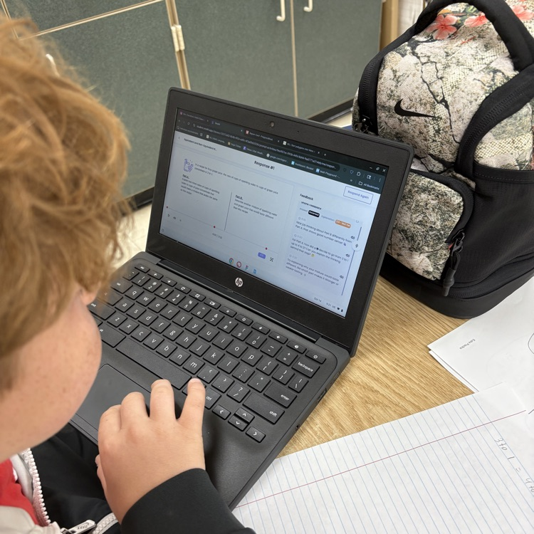 Students in Mrs. Carnahan’s math class used Snorkl to record and share their math reasoning of equivalent and non-equivalent rations. 