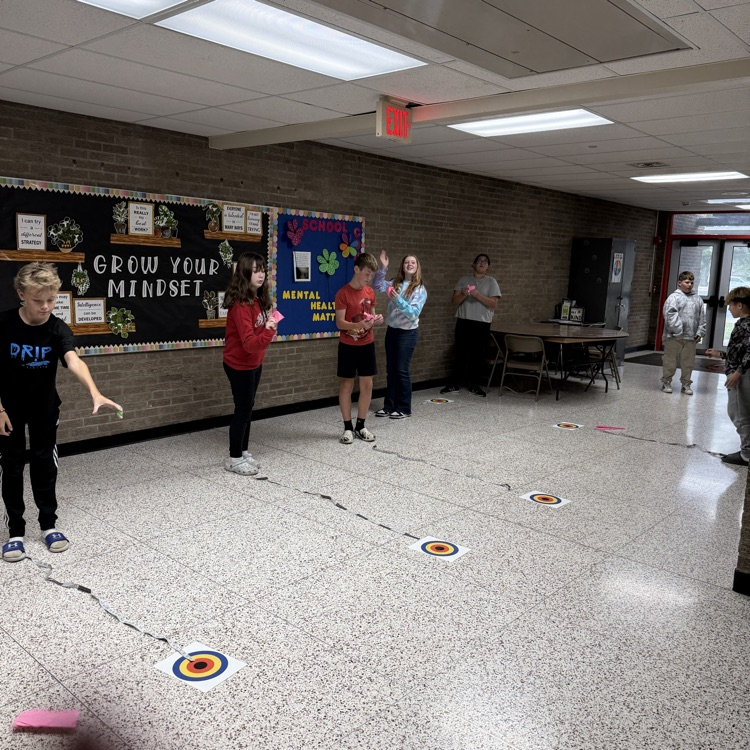 Students are having fun designing, building, and testing their paper airplane gliders! 