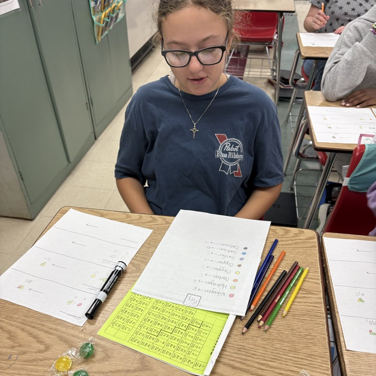 7th graders explored chemical reactions by drawing reactants and products, then modeling how atoms rearrange to form new substances using candy! 🍬🧪