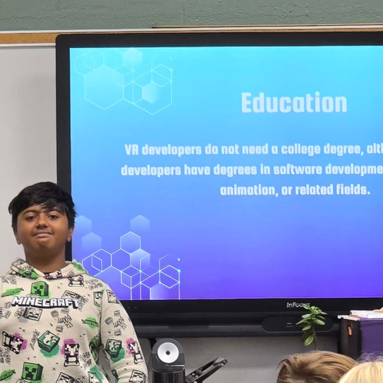 7th and 8th grade Career Exploration students share presentations on the careers they researched. 