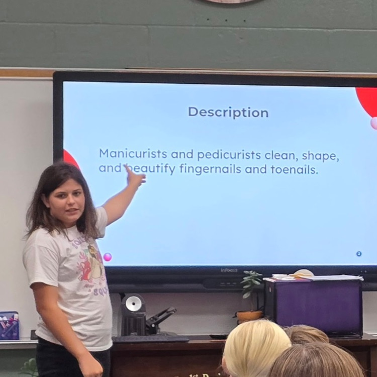 7th and 8th grade Career Exploration students share presentations on the careers they researched. 