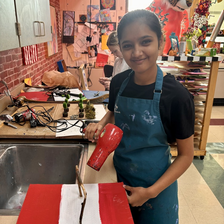 7th grade Art students began their Acorn People Scenes…they are loving this project!