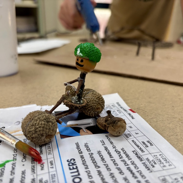 7th grade Art students began their Acorn People Scenes…they are loving this project!