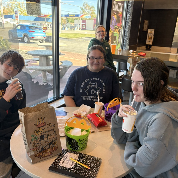 7th graders enjoying their 1st quarter behavior reward at McDonald’s!