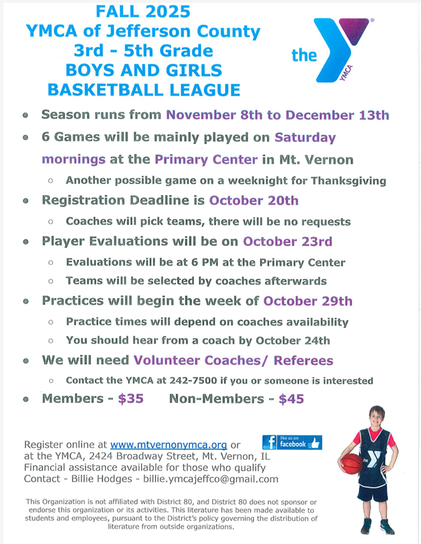 YMCA Basketball Flyer